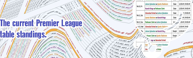 Psl league log fixture