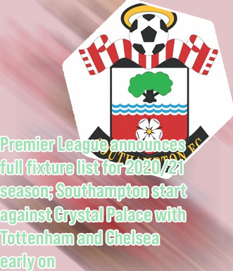 Southampton football club fixture list